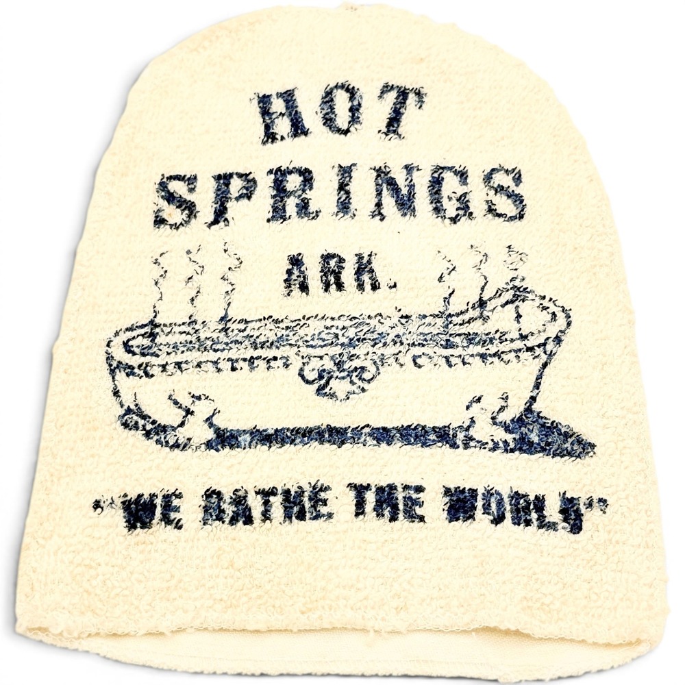 Hot Springs Ark. Bathhouse Souvenir Bath Mitt 40s National Park Spa Memorabilia